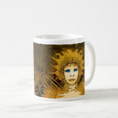 Klassische Tasse mit goldener Kunst Déco Art-Fee (VorderseiteRechts)