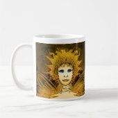 Klassische Tasse mit goldener Kunst Déco Art-Fee (Links)