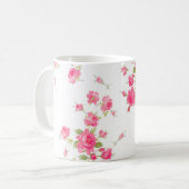 Klassische Tasse mit rosa Rosen (Vorderseite Links)