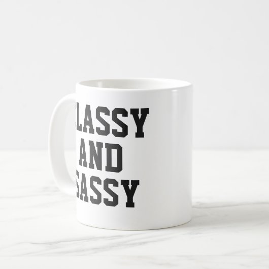 Klassische Tasse | Niedlich Pink Spaß Slogan Tasse (Vorderseite Links)
