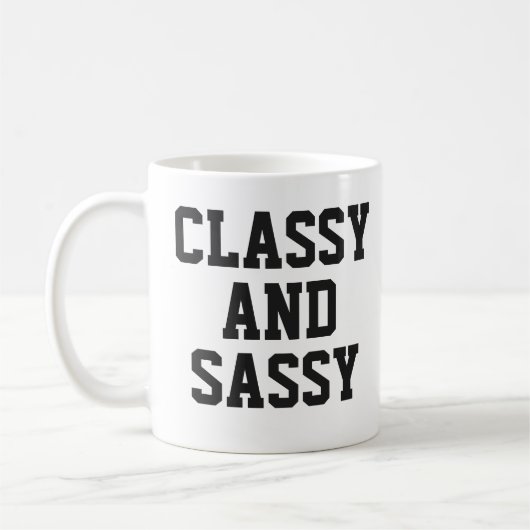 Klassische Tasse | Niedlich Pink Spaß Slogan Tasse (Links)