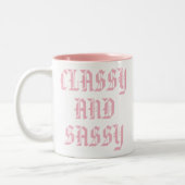 Klassische Tasse | Niedlich Pink Spaß Slogan Tasse (Links)
