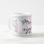 Klassische Tasse, Pink Dolphin Mommy's Sippy Cup Kaffeetasse (Vorderseite Links)