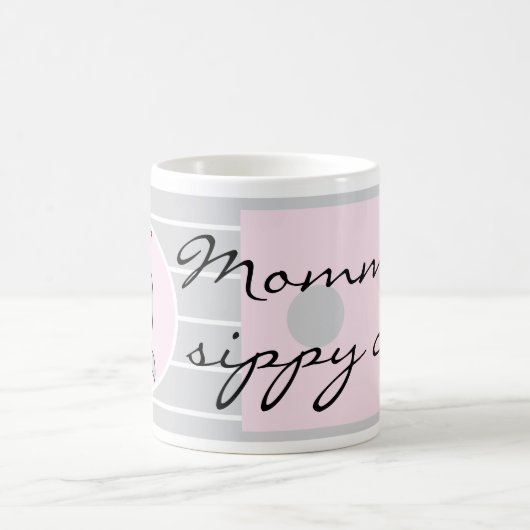 Klassische Tasse, Pink Dolphin Mommy's Sippy Cup Kaffeetasse (Mittel)