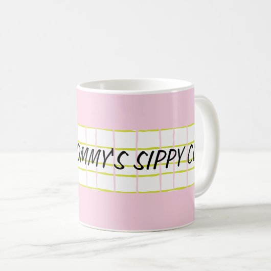 Klassische Tasse "Pink Owl Mommy's Sippy Cup" (VorderseiteRechts)