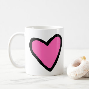Klassische Tasse Rosa Herz