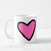 Klassische Tasse Rosa Herz (Links)