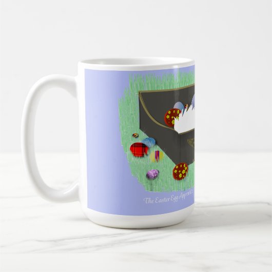 Klassische Tasse SamPup Ostereier Lehrling (Links)