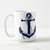 Klassische Tasse - Schöner Anker mit Robe & Compas (Links)