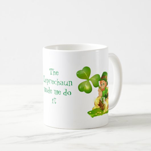 Klassische Tasse-St. Patrick's Day Kaffeetasse (VorderseiteRechts)
