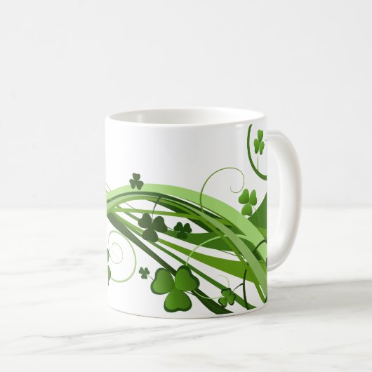 Klassische Tasse-St. Patrick's Day Kaffeetasse (VorderseiteRechts)