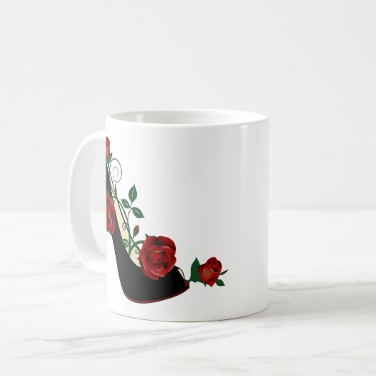 Klassische Tasse - Stiletto-Rose (Vorderseite Links)