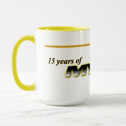 Klassische Tasse von MEYETV - 15 Jahre (Links)