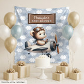 Klassische Teddybär-Pilot Babydusche Foto Wandteppich