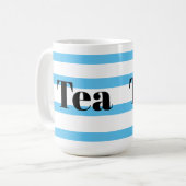 Klassische Teetasse - Blaue Ringe (Vorderseite Links)