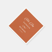 Klassische Terrakotta-Kalligrafie-Weihnachtskarten Serviette (Ecke)