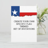 Klassische Texas-Staats-Flagge Einladung (Stehend Vorderseite)