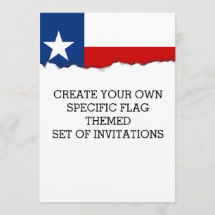 Klassische Texas-Staats-Flagge Einladung