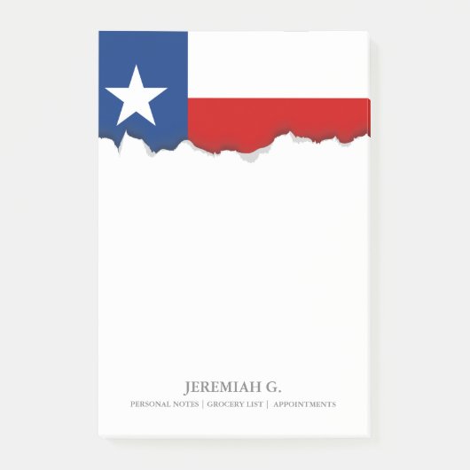 Klassische Texas-Staats-Flagge Post-it Klebezettel (Vorderseite)