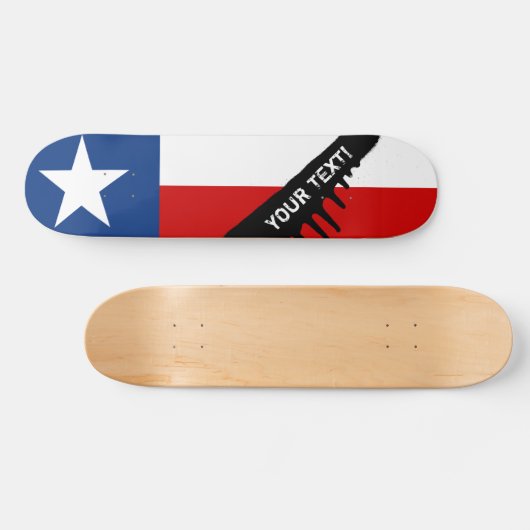 Klassische Texas-Staats-Flagge Skateboard (Horizontal)
