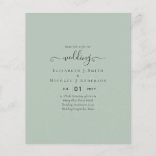Klassische TEXT ONLY Minimalistische HOCHZEIT AUF  Flyer