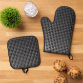 Klassische Texturen Ofenhandschuh & Topflappen-Set (Oben Unten)