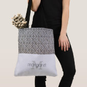 Klassische Texturierte Mit Monogramm Tote Tasche (Von Nahem)