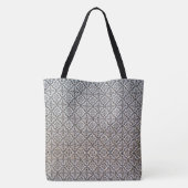 Klassische Texturierte Mit Monogramm Tote Tasche (Rückseite)