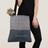 Klassische Texturierte Mit Monogramm Tote Tasche (Von Nahem)