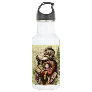 Klassische Thomas-Nast-Illustration des Weihnachts Trinkflasche