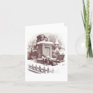 Klassische Thomas Nast Weihnachtskarte Feiertagskarte