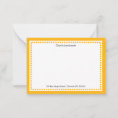 Klassische, tiefgelbe Grenze und Mit Monogramm Pun Mitteilungskarte (Vorderseite)