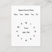 Klassische Tierärztliche Personalausweise Terminkarte (Rückseite)