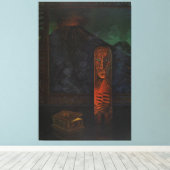 Klassische Tiki Exotica Mitte des Jahrhunderts Leinwanddruck (Insitu (Holzboden))