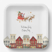 Klassische traditionelle Aquarelltaufe Pappteller (Vorderseite)