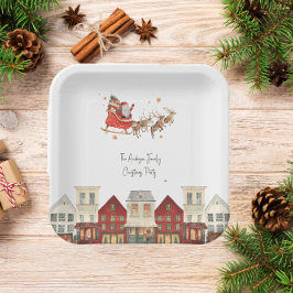 Klassische traditionelle Aquarelltaufe Pappteller