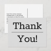 Klassische, traditionelle "Danke!"-Postkarte Postkarte (Vorne/Hinten)