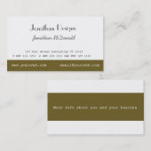 Klassische traditionelle, einzigartige Schlichte M Visitenkarte (Vorne/Hinten)