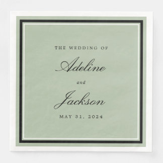 Klassische traditionelle Hochzeit mit schwarzem Bo Serviette