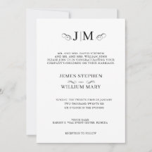 Klassische traditionelle Monogramm-Kalligrafie-Hoc