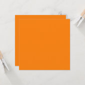 Klassische traditionelle Pumpkin Orange Solid Colo Karte (Vorderseite/Rückseite Beispiel)