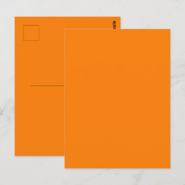 Klassische traditionelle Pumpkin Orange Solid Colo Postkarte