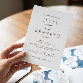 Klassische traditionelle Schwarz-Weiß-Hochzeit Einladung