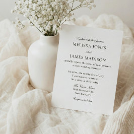 Klassische traditionelle Typografie Weiße Hochzeit