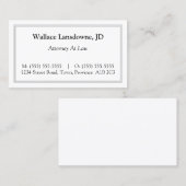 Klassische, traditionelle und nostalgische Visiten Visitenkarte (Vorne/Hinten)