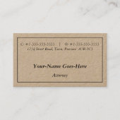 Klassische, traditionelle und nostalgische Visiten Visitenkarte (Vorderseite)