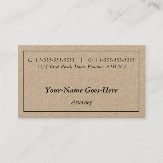 Klassische, traditionelle und nostalgische Visiten Visitenkarte (Vorderseite)