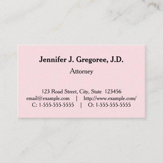 Klassische, traditionelle und Vintage Visitenkarte (Vorderseite)