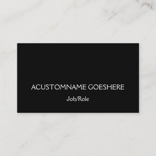 Klassische, traditionelle Visitenkarte (Vorderseite)