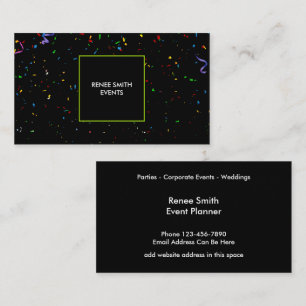 Klassische trendy Event Planner Business Cards Visitenkarte